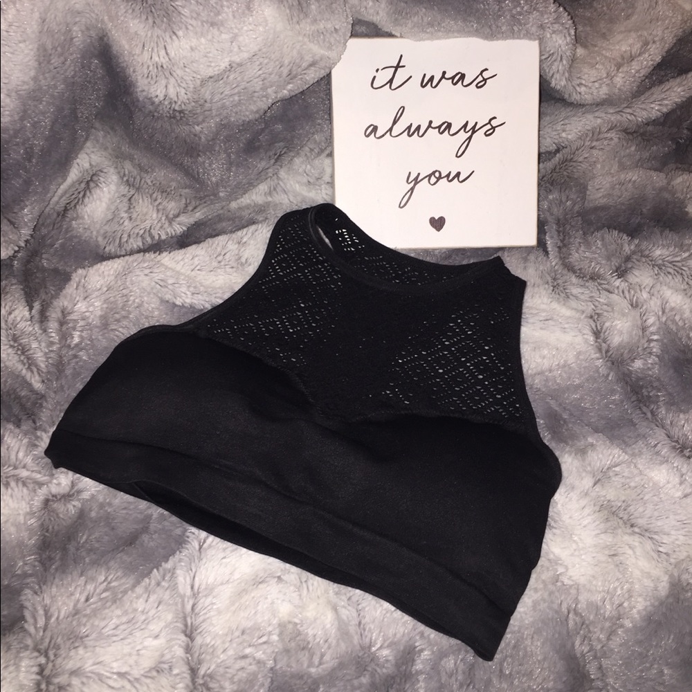 High necked Black bralette